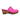 pink leather wedge heel mule clog