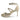 side ivory lace overlay bridal sandal heel with side support