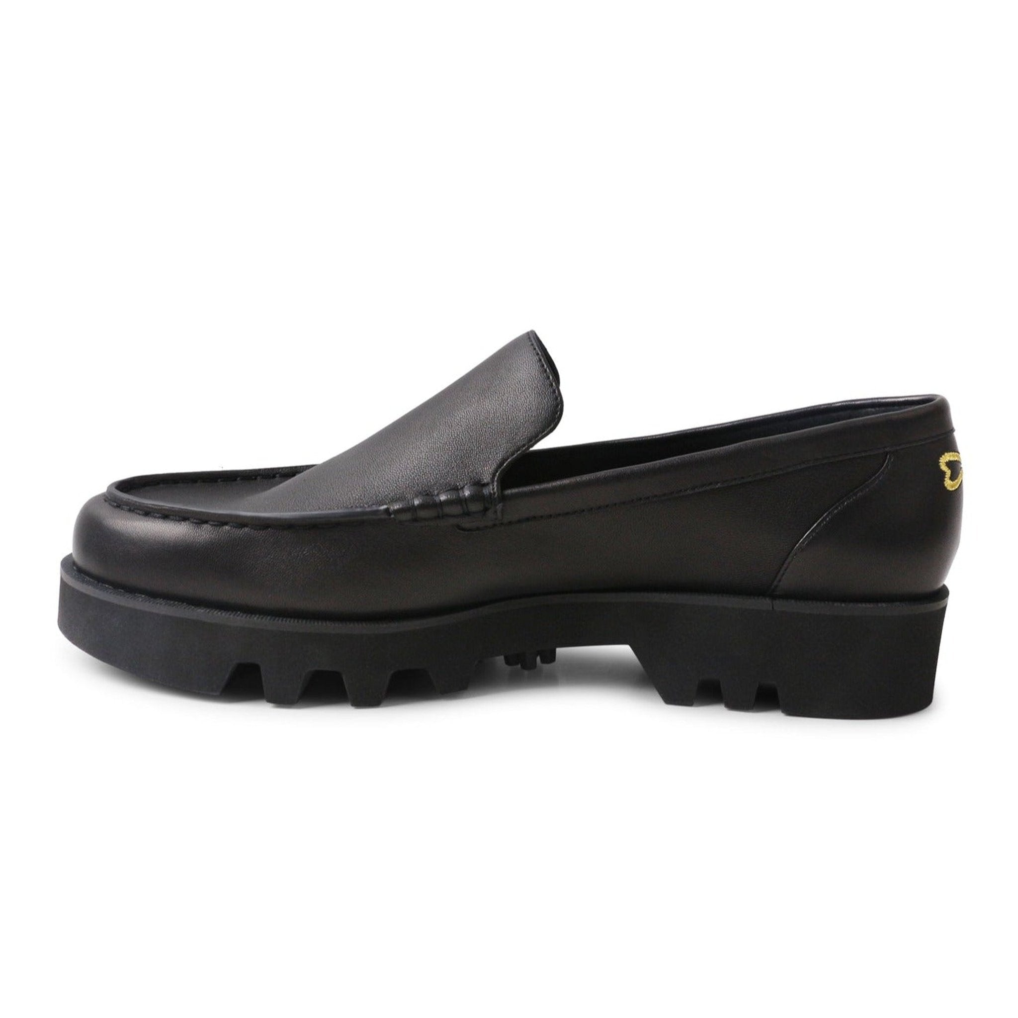 smooth leather loafer black large sizes