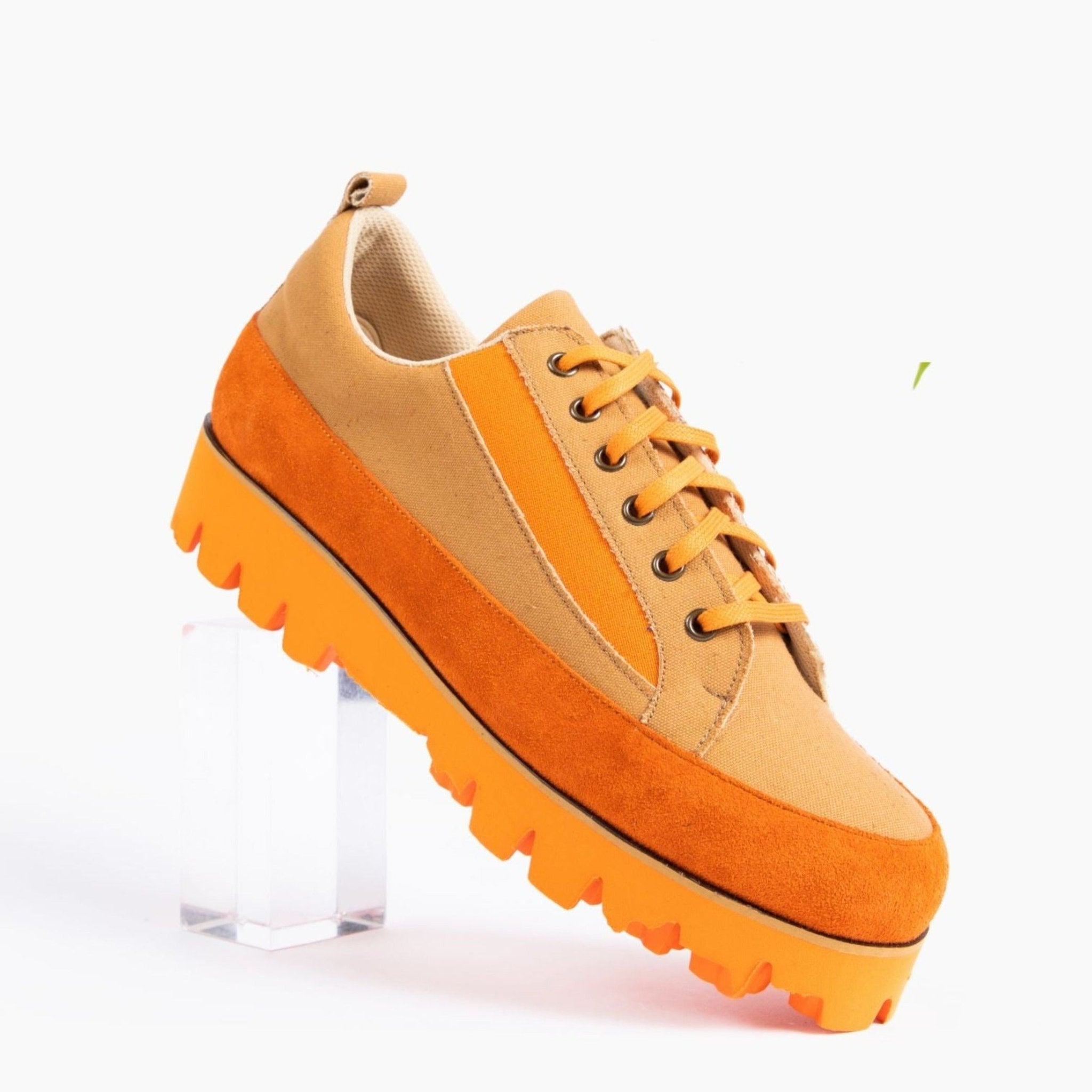  orange canvas suede sneaker large sizes