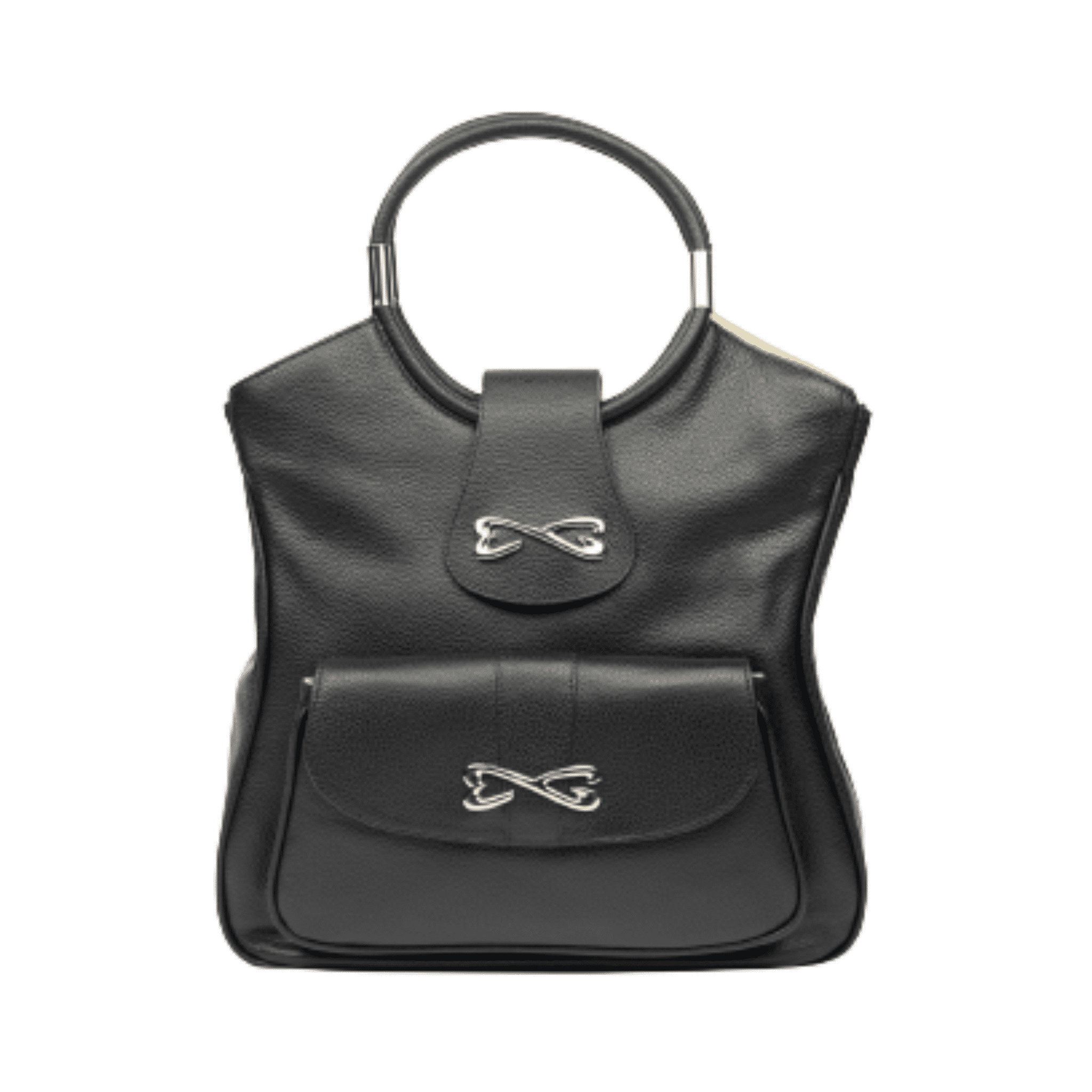 Ebury maxi leather handbag Anya Hindmarch Grey in Leather - 36762030