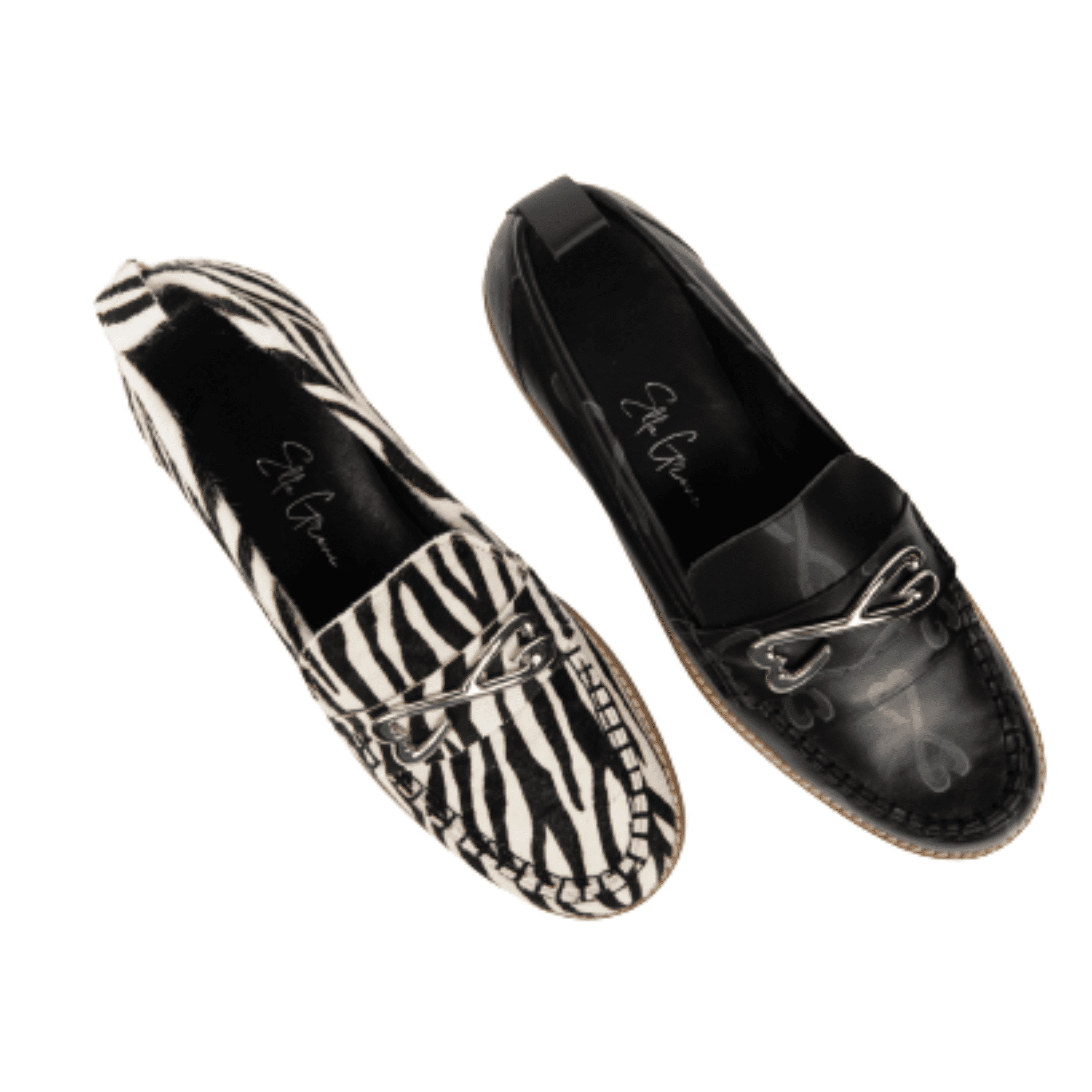 two leather loafer overhead Etta Grove