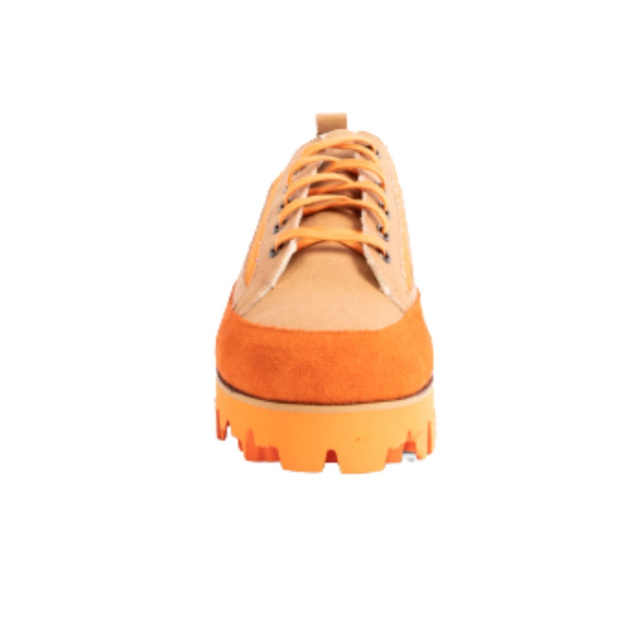 orange canvas suede sneaker large sizes front